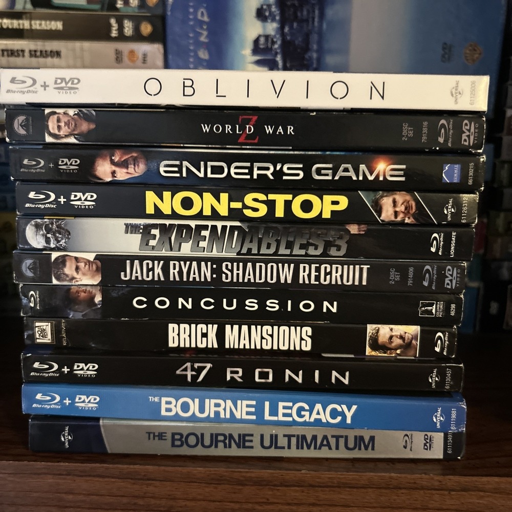 Bluray Action‎ Movie Lot Rated PG13 With Slipcovers Set Of 11